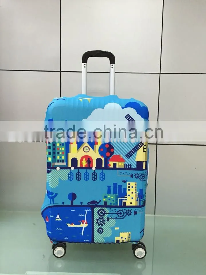 Luckiplus Spandex Soft Trolley Case Cover Unique Technology Portable Luggage Cover
