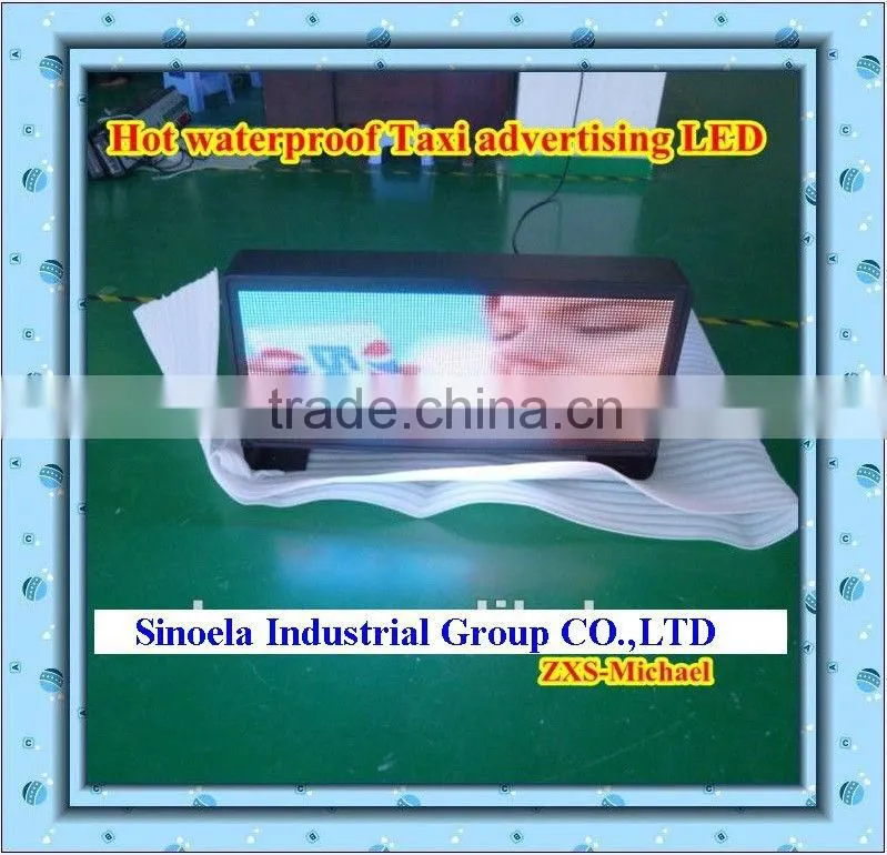 Double sides full color P5 taxi top led advertising display