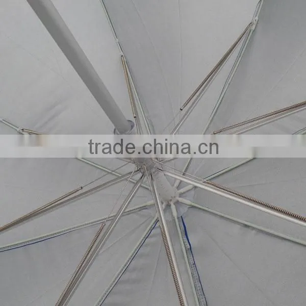 fiberglass silver coating outdoor large sun umbrella