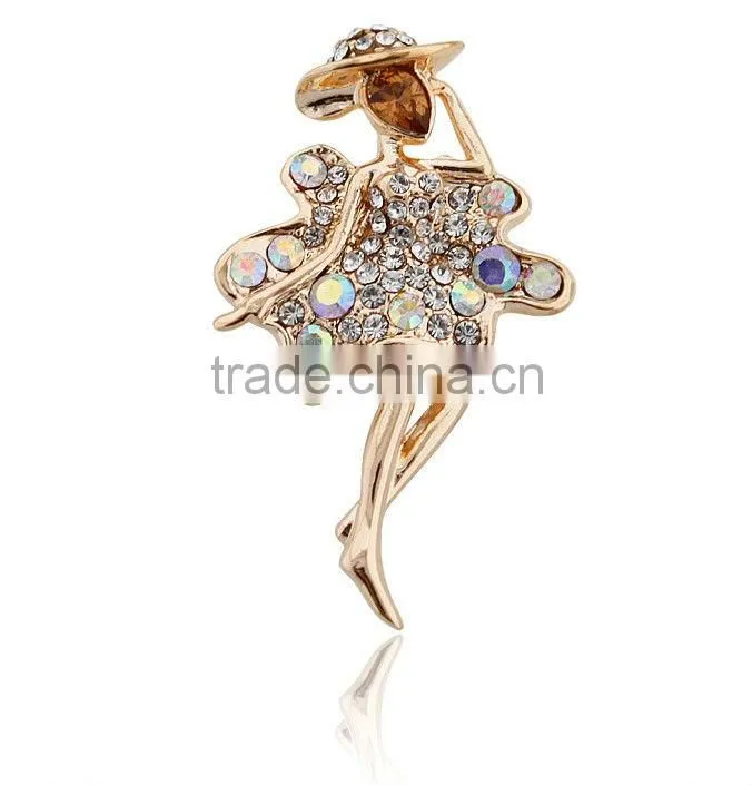 Fashion Crystal Woman Sexy Monroe Brooch