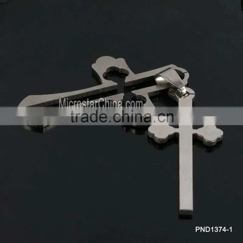 2015 New Jewelry Wholesale Western Cheap Stainless Steel Cross Pendant