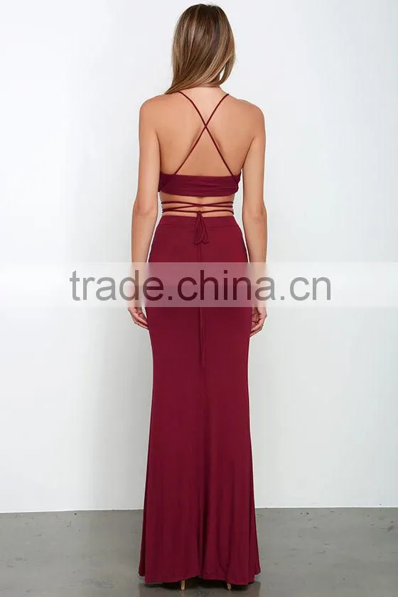 2015 New designs dress fashion backless elegant evening dress for woman