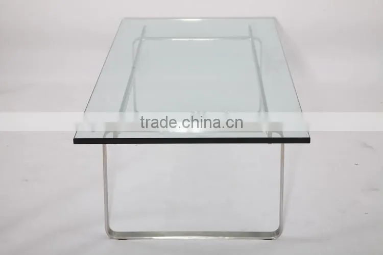 Unique fancy cheap hans wegner tempered glass top coffee table