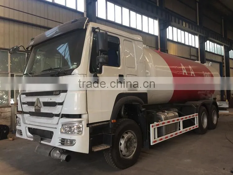 Quality 100% guaranteed Sinotruck Howo 24.8cbm 6x4 lpg autogas tank truck