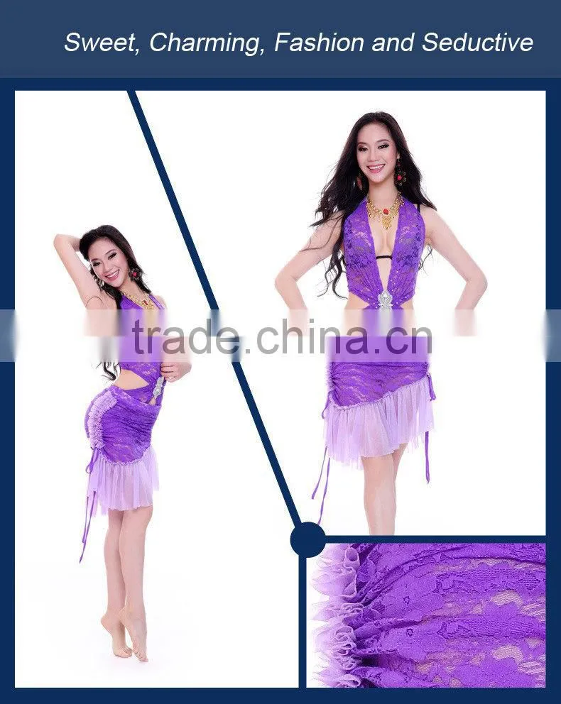 Sexy Indian lace belly dance costume dress for performance