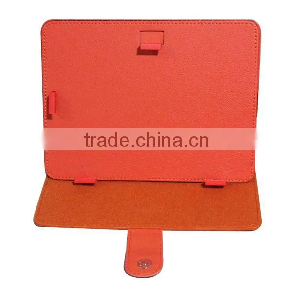 Newest leather tablet pc pink leather case for 9 inch tablet pc