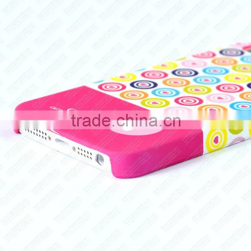 New arrival PC candy circle pattern case for iphone5