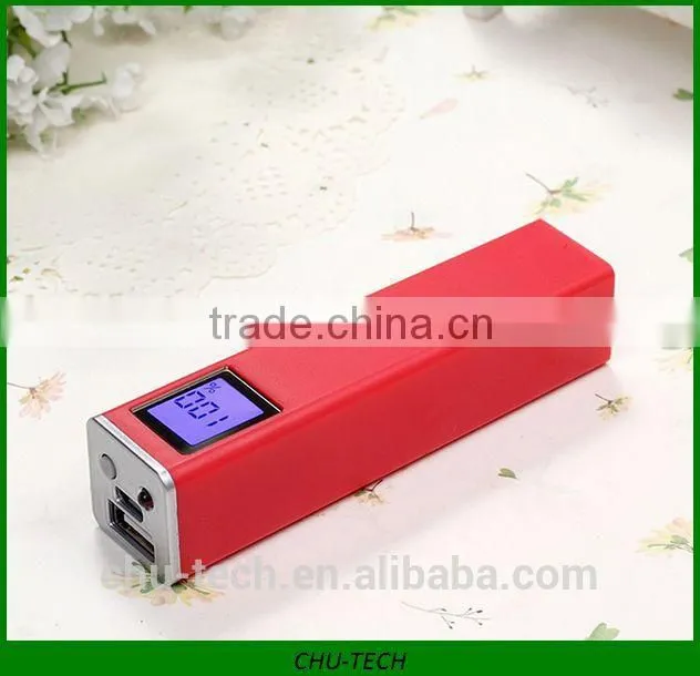 New Product lipstick battery charger 2200mAh with LCD display