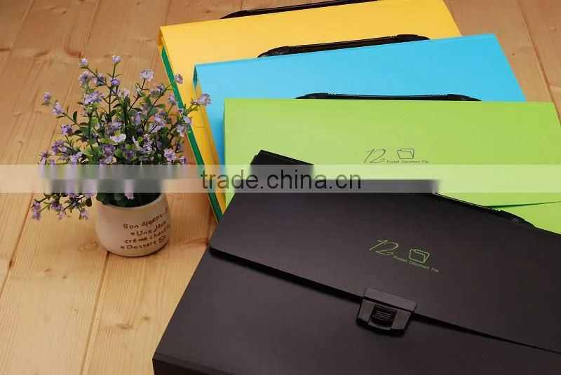 Colorful school expanding file folder, 13 pockets file folder