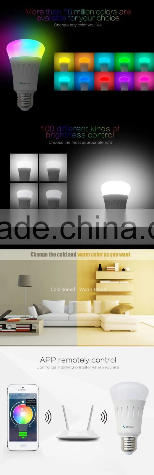 new flux wifi controlled android wifi lamp e27 holder