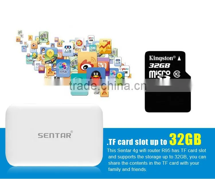 Original Unlock LTE FDD 150Mbps Sentar R95 Portable 4G LTE Wireless Router