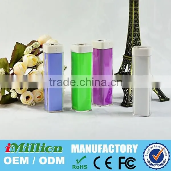 lipstick Portable Power Bank 2600mah made in China