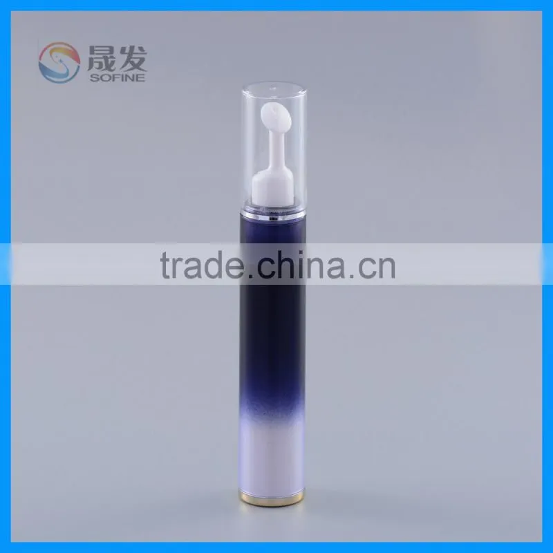 Plastic eye cream bottle with pump