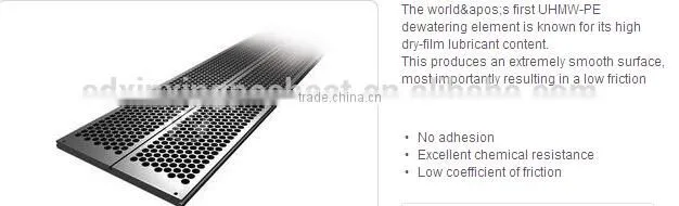 Anti-abrasion uhmwpe suction box cover used on paper machine