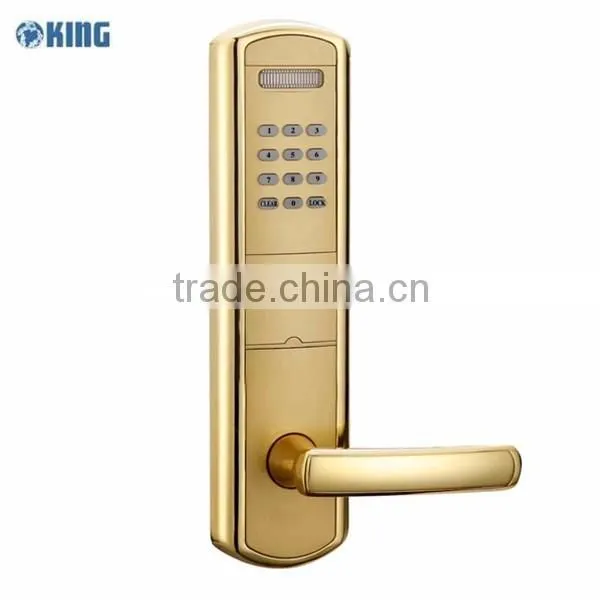 Silver/Gold hotel keyless door lock with password keypad