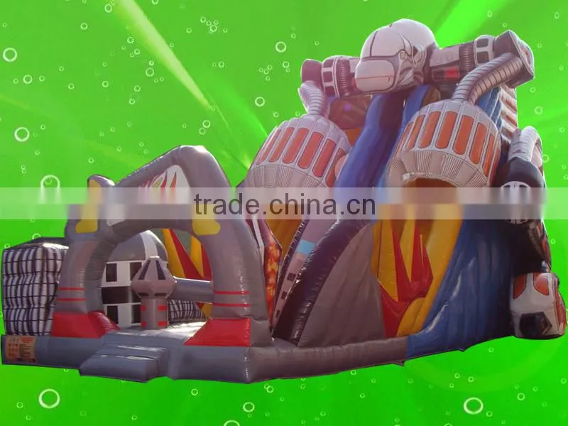 2016 New design China robot giant inflatable slide