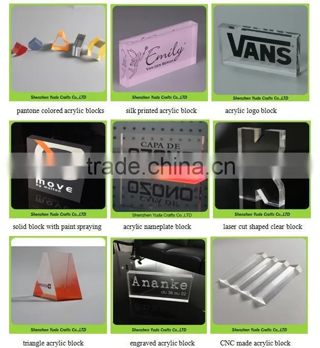 laser engraved acrylic clear letter blocks wholesale price solid high transparent cutting acrylic blocks