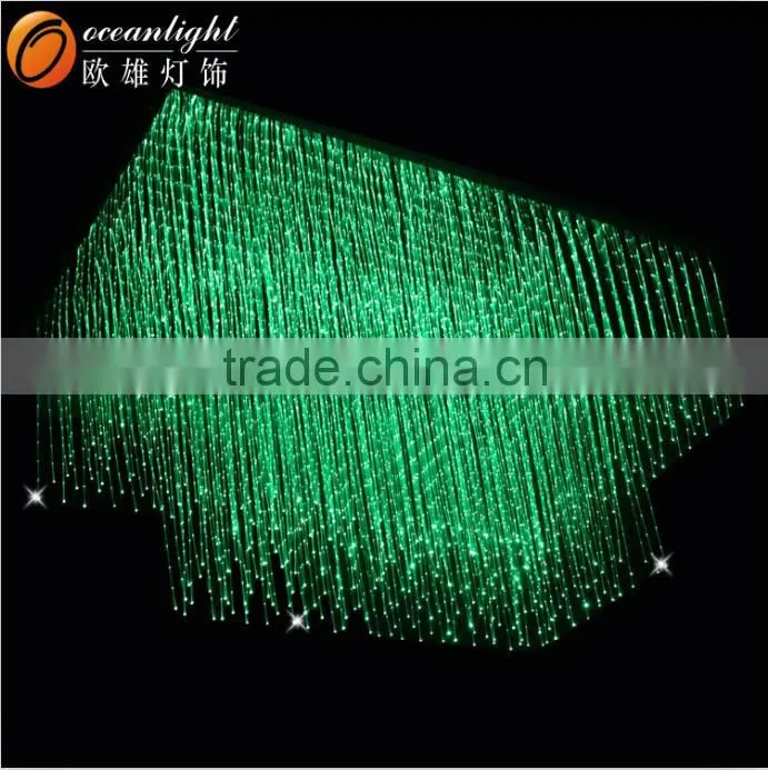two layers rectangle fiber optic bedroom decorative fancy light lighting om184