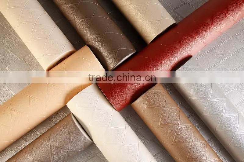 leather effect vinyl wallpaper for restaurant decoration