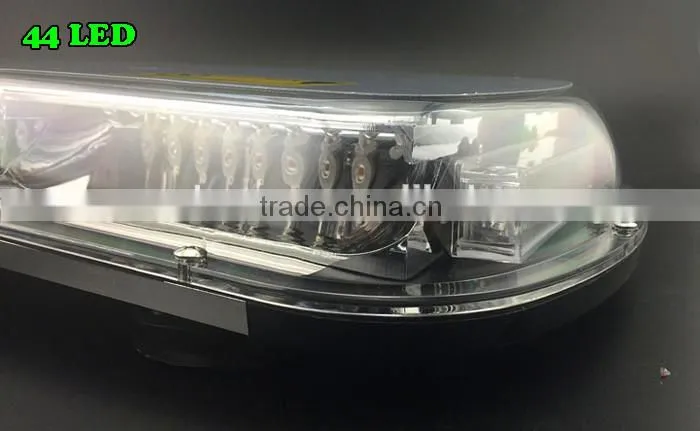DC12V-24V 44 LED 44W Magnets Emergency Strobe Lightbar Amber/Blue ,8 Flash way LED warning Light
