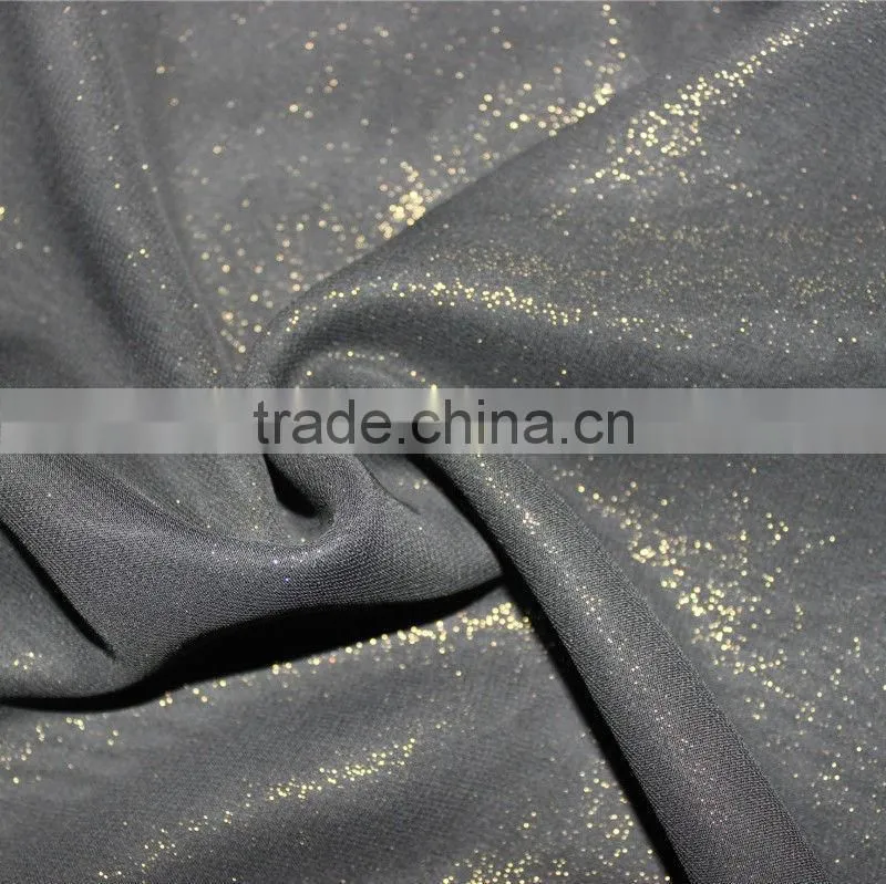New Arrival 100% polyester bronzed fabric for women dress or decorative