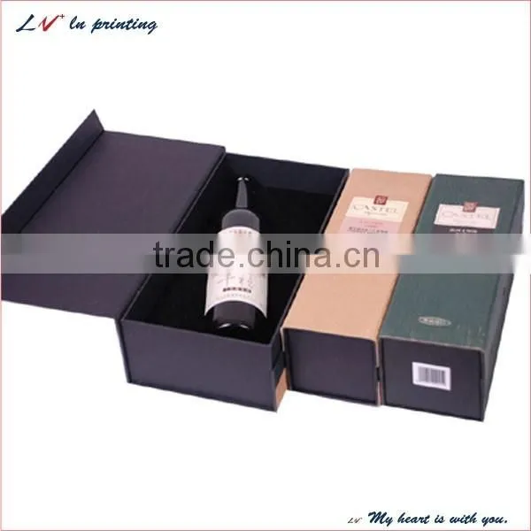 hot sale high quality custom luxury wine packaging box like teh book made in shanghai