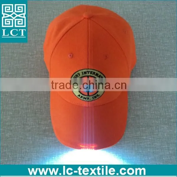 LCTN1831wholesale 6 panel cotton twill army cap with led light