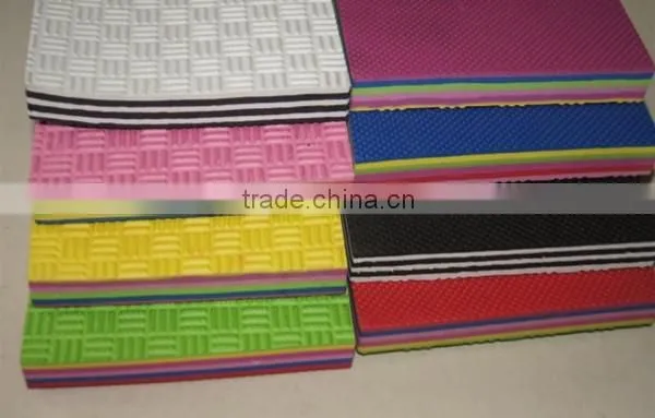 Natural crepe rainbow color rubber sheets with pattern