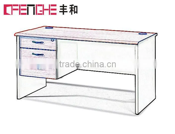 made in china commercial simple office desk with locking drawers