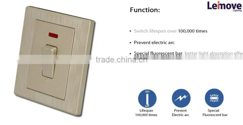 woven gold finish three gang one/two way arbitrary point wall switch