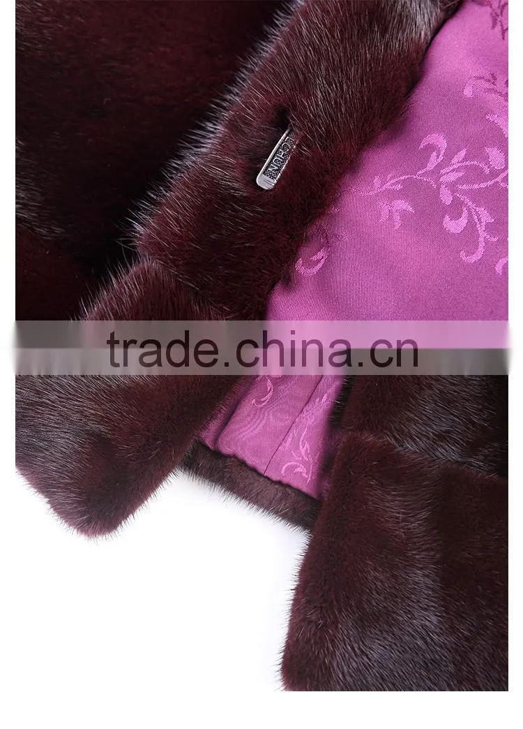 Factory custom made fur coat mink
