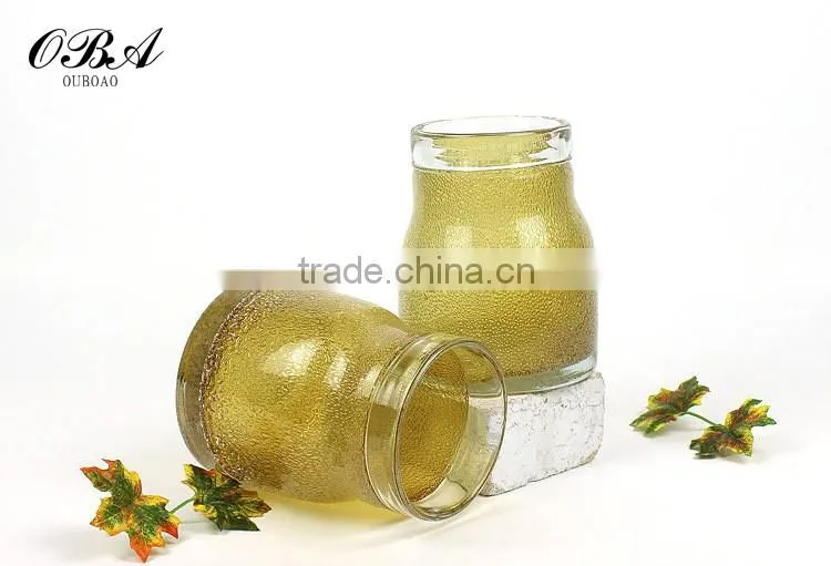Hand-blown Retro Bubble Glass Vase , Cheap Create Murano Arts Vase for Desktop Decoration