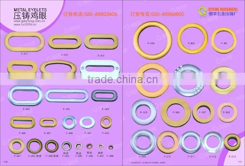 newest fashion bag side metal flat O-rings q-0412-25mm