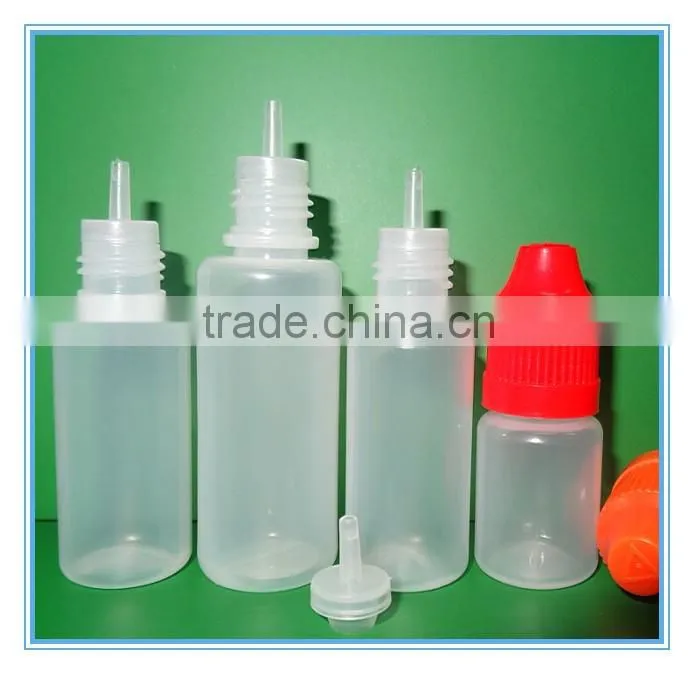 plastic squeeze e liquid Dropper bottles with thin tip and childproof cap
