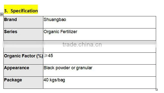 45% Bio Activator Organic Fertilizer