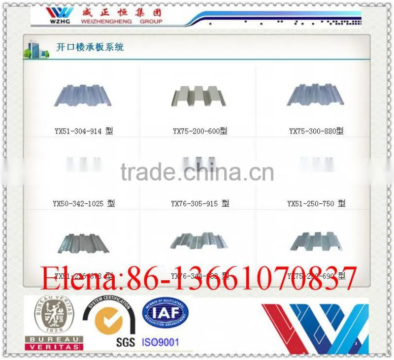 galvanized corrugated steel sheet roofing decking /galvanized metal floor decking sheet/popular steel floor decking sheet