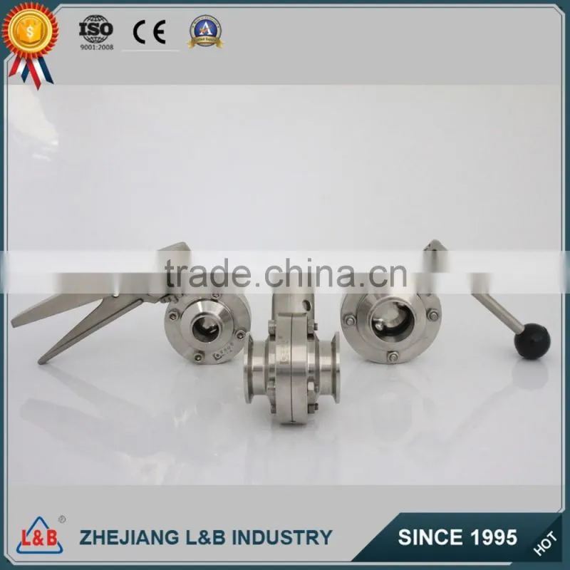 stainless steel clamp, butterfly valve and pipe fitting