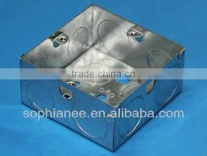 BS Standard Galvanized Steel 3X6 Switch And Socket Box