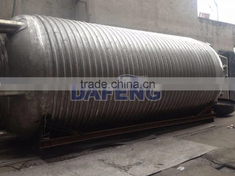 anti-corrosion stainless half coil jacketed tower reactor