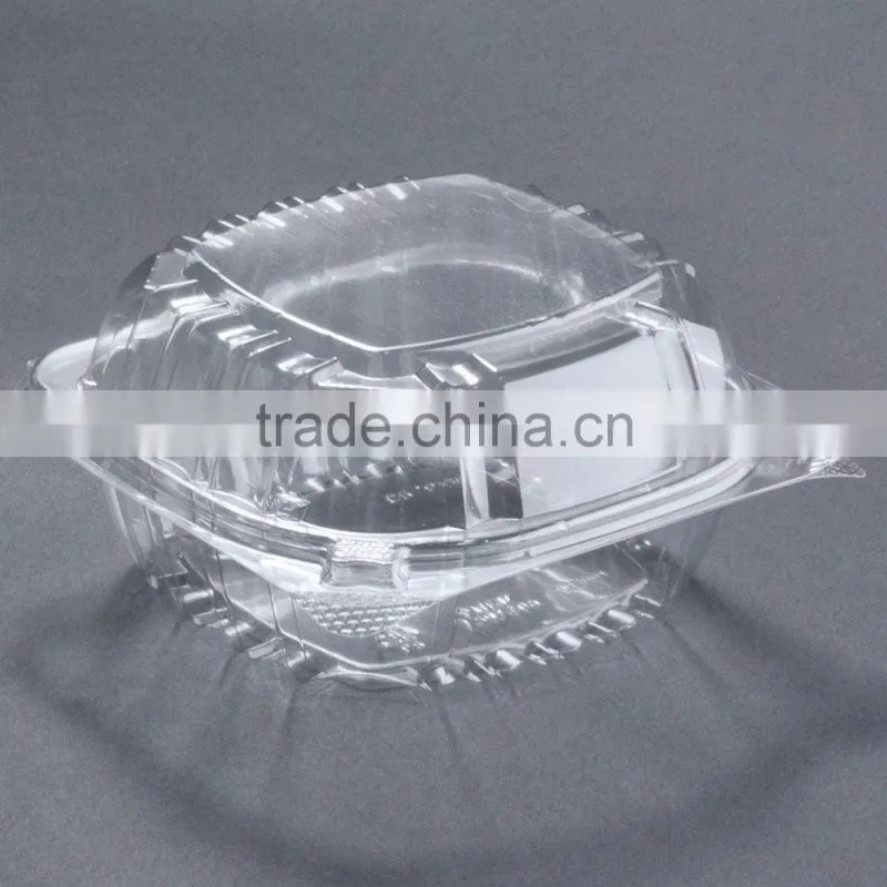 disposable clear hinged clamshell roll cake container
