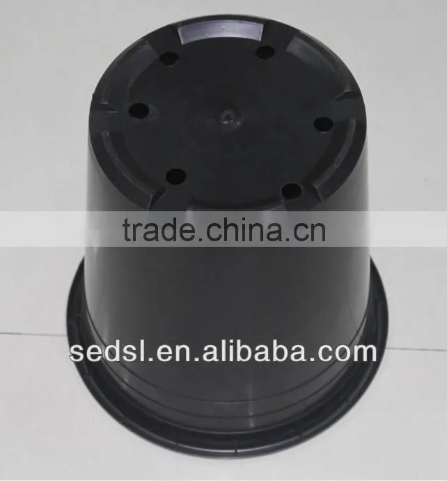 black plastic grower pots, 5 gallon nursery pot,nursery tree pots