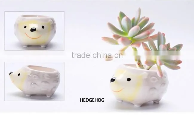 Cartoon succulent flowerpot ornaments small ceramic animal planters