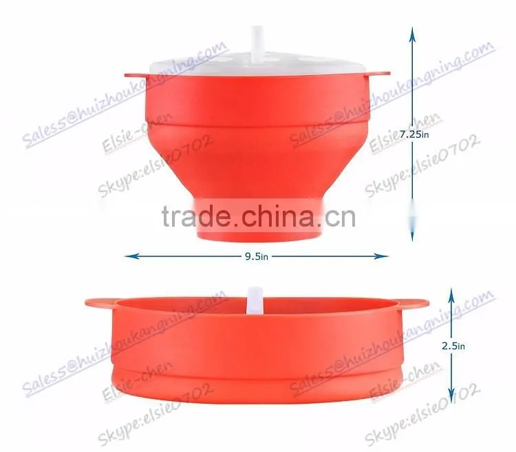 Hot sell Silicone Popcorn Popper Silicone Collapsible Popcorn Popper Maker
