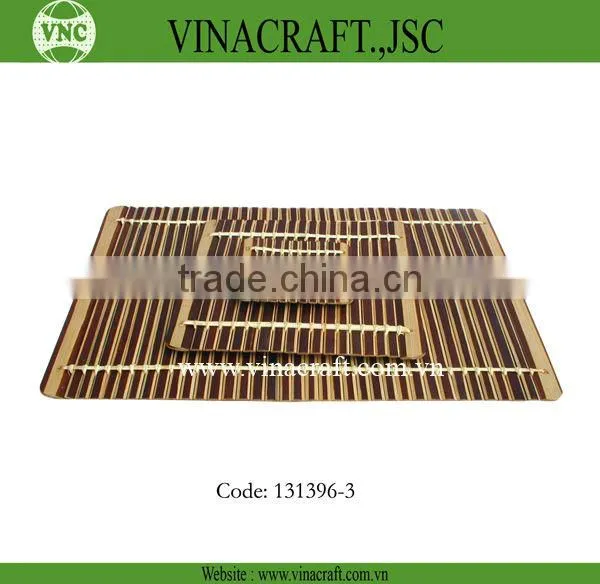 Rectangular fashion bamboo sushi tray