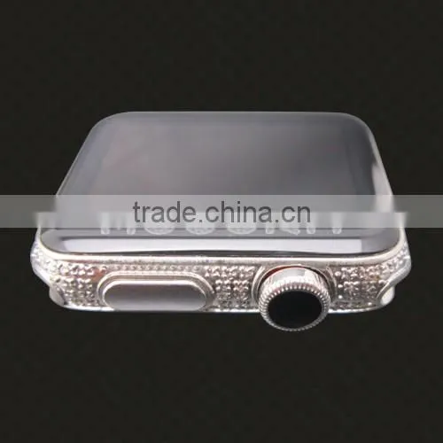 2015 new Gold diamond housing for apple watch,for apple watch diamond housing