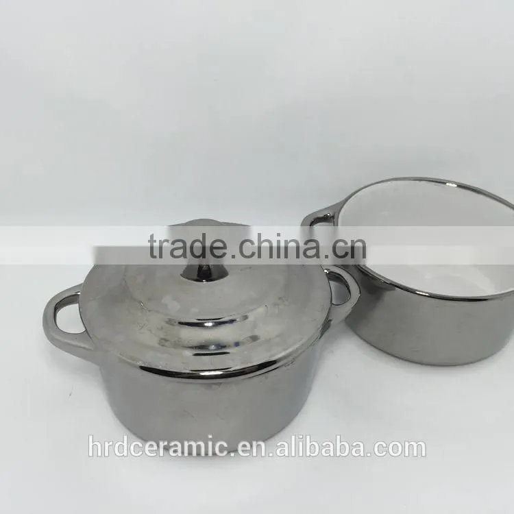 Stocked Stainless Steel Double Handle electric hot soup pot