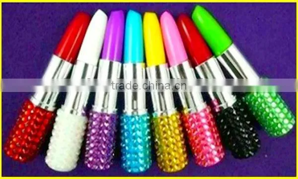 Gift Stationery lipstick point pen with diamond