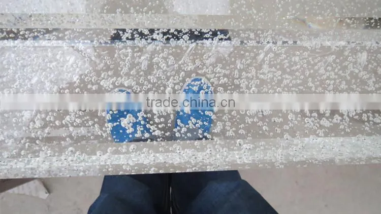 Extra White Bubble Polished Glass Pillars For Sale