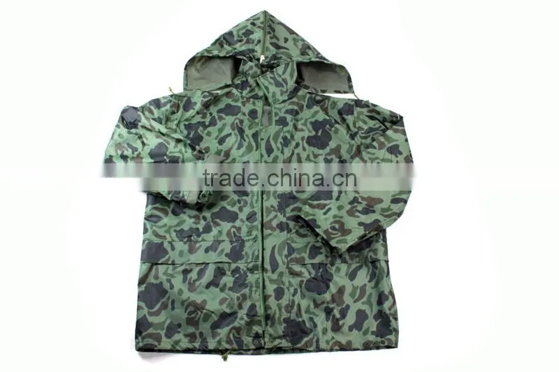 190T 210T 145x110cm military green rain coat poncho with Logo