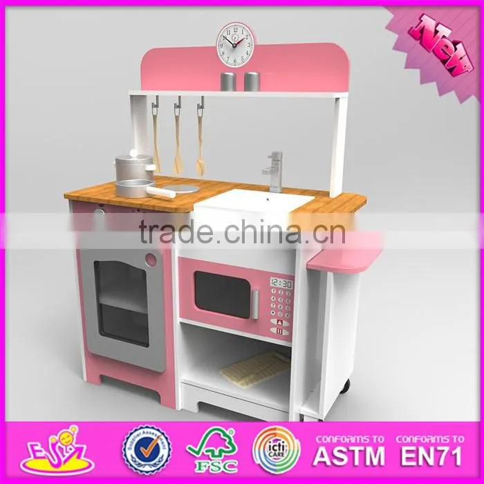 2016 new design home play children wooden play kitchen sets for sale W10C250